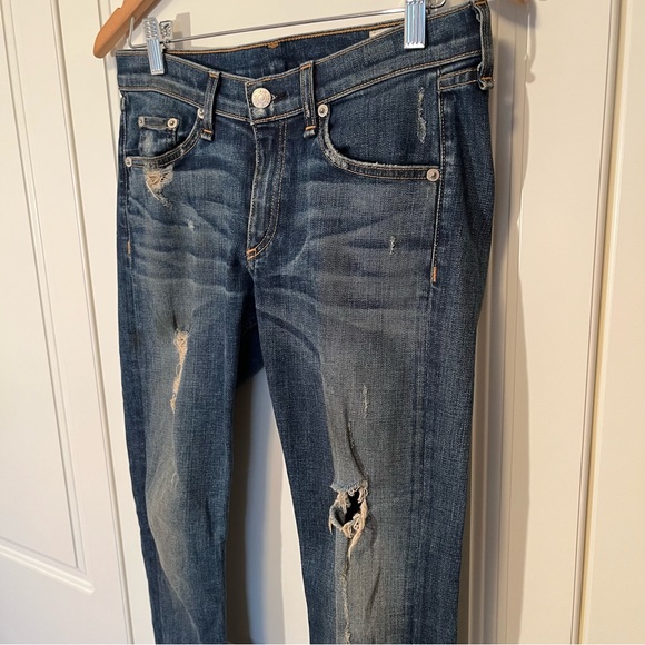 rag & bone skinny distressed jeans cotton polyurethane women's size 27 - Picture 5 of 10